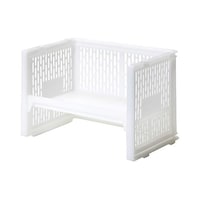 サンコープラスチック ラック M 幅36.3×奥行24.8×高さ24.8cm eラック ホワイト 60236690 1個