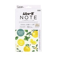 エステー ムシューダNOTE 1年間有効 引き出し・衣装ケース用 ペパーミント&ベルガモット 24個入 60288244 1個