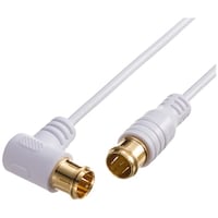 サンワサプライ アンテナケーブル ごく細 S2.5CFB 片側L字 2m KMAT2620W KMAT2620W 1本