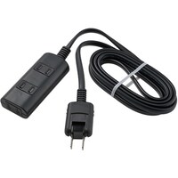 朝日電器 耐雷タップラン3P 2m 黒 WBTN3020SB(BK) WBTN3020SB(BK) 1個