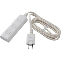 朝日電器 耐雷タップラン4P 2m WBTN4020SB(W) WBTN4020SB(W) 1個