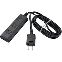 朝日電器 耐雷タップラン4P 2m 黒 WBTN4020SB(BK) WBTN4020SB(BK) 1個