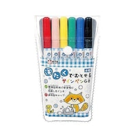 サクラクレパス 洗たくでおとせるサインペン6色 MKS6 MKS6 1セット