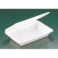 リスパック 折り蓋 中 白 弁当容器 1袋(50個入) RLBE050 RLBE050 1袋