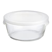 HARIO 保存容器 600mL 耐熱ガラス製 丸 MST60TW MST60TW 1個