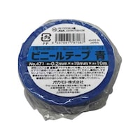 オカモト ビニールテープ 19mm×10m 1巻 No.471 青 60721323 1巻