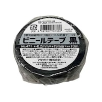オカモト ビニールテープ 19mm×10m 1巻 No.471 黒 60721328 1巻