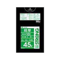 ハウスホールド ゴミ袋 45L 80×65cm 厚さ0.05mm 10枚入 黒 GT42 GT42 1袋