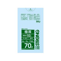 ハウスホールド ゴミ袋 70L 90×80cm 厚さ0.08mm 10枚入 透明 GT78 GT78 1袋