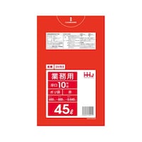 ハウスホールド ゴミ袋 45L 80×65cm 厚さ0.04mm 10枚入 赤 GV53 GV53 1袋