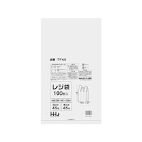 ハウスホールド レジ袋 53×29.5cm マチ14.5cm 厚さ0.016mm 100枚入 西日本45号 東日本45号 取っ手付き 半透明 TF45 TF45 1袋