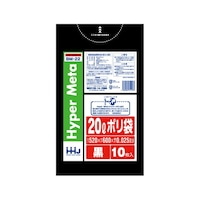 ハウスホールド ゴミ袋 20L 60×52cm 厚さ0.025mm 10枚入 黒 メタロセン配合 BM22 BM22 1袋