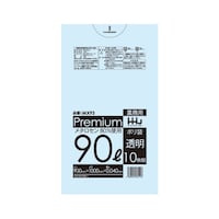 ハウスホールド ゴミ袋 90L 100×90cm 厚さ0.04mm 10枚入 透明 MX93 MX93 1袋