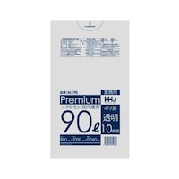ハウスホールド ゴミ袋 90L 100×90cm 厚さ0.06mm 10枚入 透明 MX98 MX98 1袋