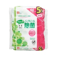 レック ウェットシート 激落ちくん アラクリーネ ノンアルコール除菌 1セット(60枚×5個入) C00879 C00879 1セット