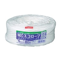 ユタカメイク 荷造り紐 NEOエコロープ 5mm×80m ホワイト M1491 M1491 1巻