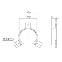 神栄ホームクリエイト パイプ仮枠止 (兼用型) 黒 SPDF100 SPDF100 1個