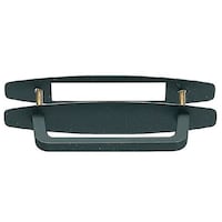 シロクマ 襖用角座付ハンドル黒ツヤ消 HZ41 HZ41 1個