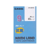 カシオ カシオ ネームランド 抗菌テープ9mm幅 (白地/黒文字) XR9BWE XR9BWE 1個