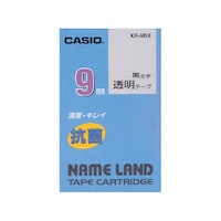 カシオ カシオ ネームランド 抗菌テープ9mm幅 (透明地/黒文字) XR9BX XR9BX 1個