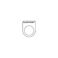 アイマーク 押ボタン/セレクトスイッチ(メガネ銘板) BUZZER RESET 黒 φ30.5 50×40×2mm P3040 P3040 1枚