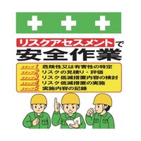 昭和商会 単管シート ワンタッチ取付標識 イラスト版 リスクアセスメントで安全作業 T053 T053 1枚