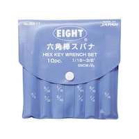 エイト 六角棒スパナ 標準寸法 ビニールポーチ入 10本セット 1/16ー3/8 00211 00211 1セット