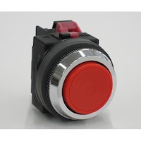 IDEC 平形押ボタンスイッチ 赤 ABN101R ABN101R 1個