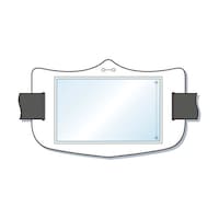 ツクシ工房 e腕章 透明ポケット付き 白 ショートゴムバンド付 WE121S WE121S 1枚