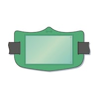 ツクシ工房 e腕章 透明ポケット付き 緑 ショートゴムバンド付 WE123S WE123S 1枚