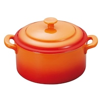 Mstyle ソレイユ ラウンドキャセロール S SO0810 オレンジ 62667816 1個