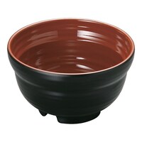 関東プラスチック工業 ニューメラミン汁椀 (外黒内朱) 身 M815 M815 1個