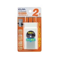 朝日電器 コンパクトタップ2個口ライト付 ACT002LED(W) ACT002LED(W) 1個
