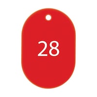 オープン工業 番号札 大 番号入り26ー50 赤 (25枚入) BF51RD BF51RD 1箱