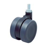 サムソンキャスター デザイン双輪キャスター「Frog」黒 ネジ 自在 65mm FROGT65BK FROGT65BK 1個