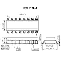 高電圧ダーリントントランジスタタイプ・フォトカプラ PS2502L4A PS2502L4A 1個