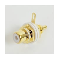Linkman RCAジャック 白 10Φ穴 パネル用・金メッキ・絶縁型 RJ2000BT/W RJ2000BT/W 1個