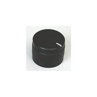 Linkman アルミ製ツマミ黒20Φシャフト6.1Φ 20X15HTPSB 20X15HTPSB 1個