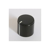 Linkman アルミ製ツマミ(ボリューム用) 黒 16Φ シャフト6.1Φ 16X15HSBLS7 16X15HSBLS7 1個