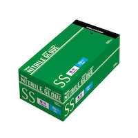 川西工業 ニトリル使いきり極薄手袋 粉付 100枚入 ブルー SS 2044 2044 1箱