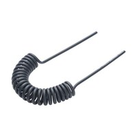 ピスコ 帯電防止チューブコイリングチューブ チューブ外径4mm 全長2m ブラック UEL042B UEL042B 1本