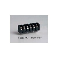 サトーパーツ 貫通型端子台 プリント基板用 250V15A 角座金付ネジ 2極 ML51S1BYF2P ML51S1BYF2P 1個