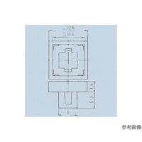 日本電産コパル電子 照光式押しボタンスイッチ取付枠 グレー 140000340148 140000340148 1個