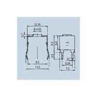 日本電産コパル電子 トグルスイッチ2極用ブラケット 140000640315 140000640315 1個