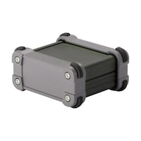 タカチ電機工業 コーナーガード付アルミケースIP65防水タイプ ブラック/グレー EXW736BG EXW736BG 1台