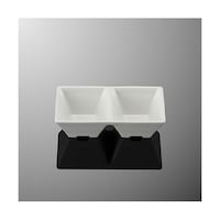 国際化工 二連角小鉢 ホワイトC E 139IWC E 139IWC 1個