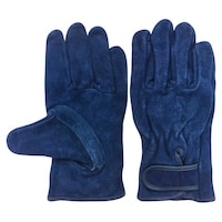 エース 牛床革手袋 オイル加工 マジックテープ 内綿 蒼龍 AG4833 AG4833 1双