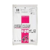 ケミカルジャパン 半透明ポリ45L 10枚入 白 CC104W CC104W 1個