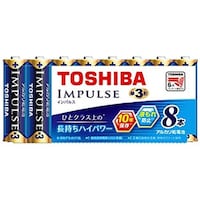 東芝 インパルス アルカリ乾電池 単3形 8本パック LR6H8MP LR6H8MP 1パック
