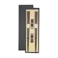 丸十 先角木箸鉄木・箸置ペア 折箱入 742720 742720 1個